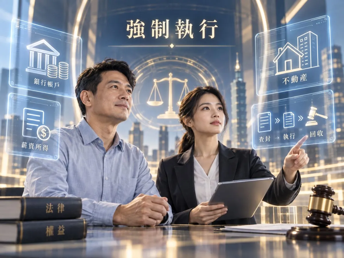 欠款強制執行可處理銀行帳戶薪資與不動產