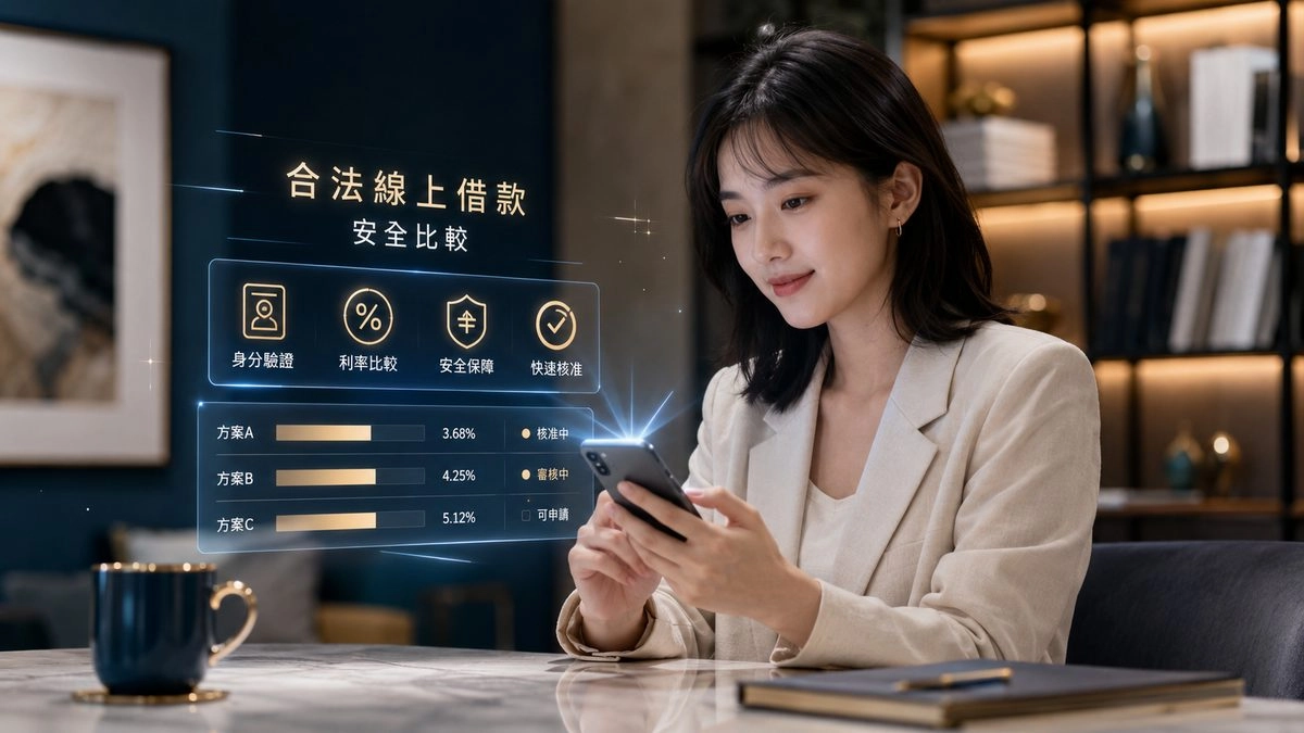 台灣上班族使用手機比較合法線上借款方案與安全申請流程