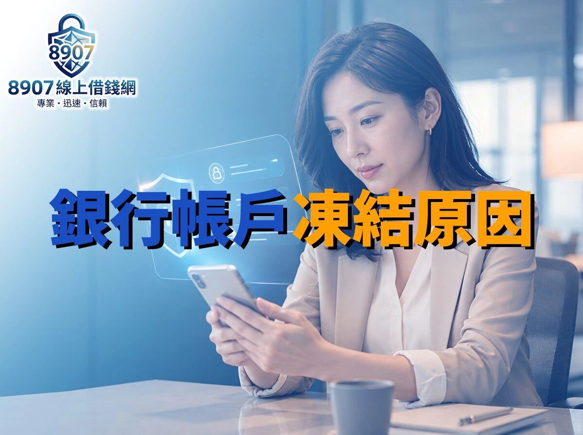 1銀行帳戶凍結原因完整解析，台灣女性查看手機銀行通知