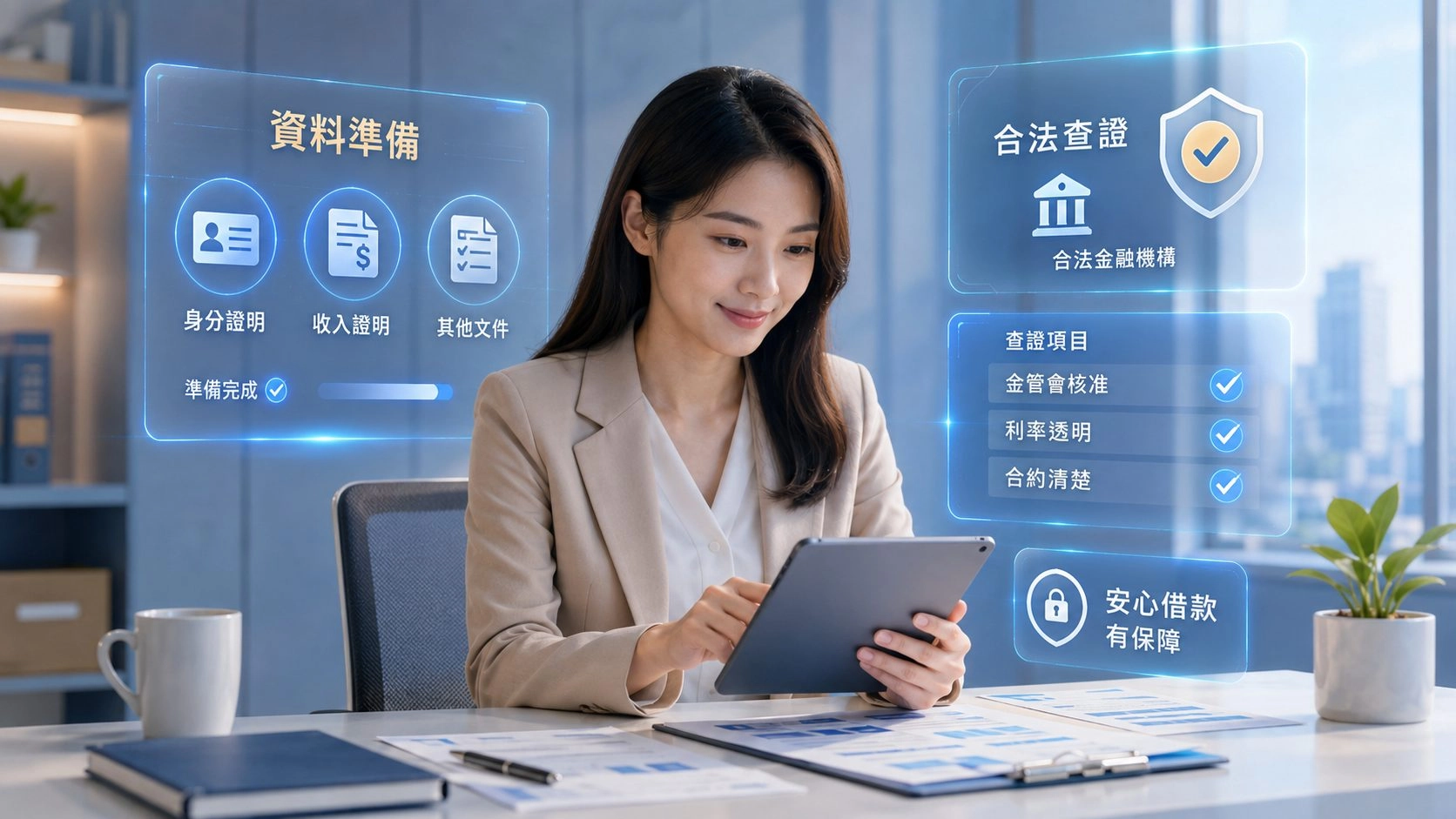 線上借款試算工具顯示月付金、APR 與總還款金額