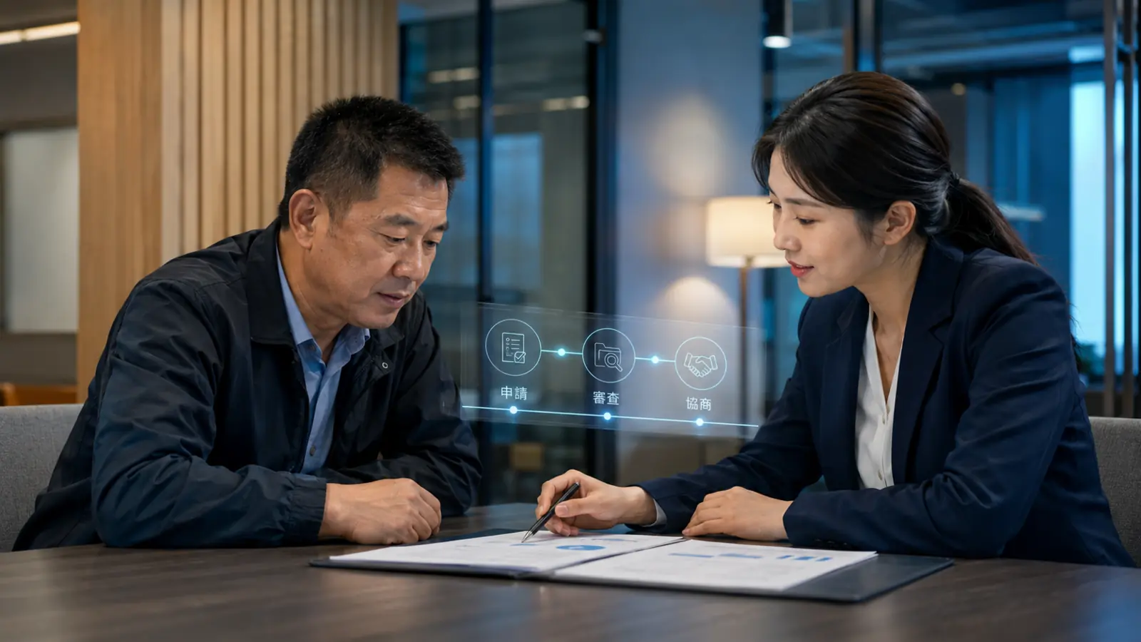 申請人與金融機構討論前置協商申請審查及還款方案