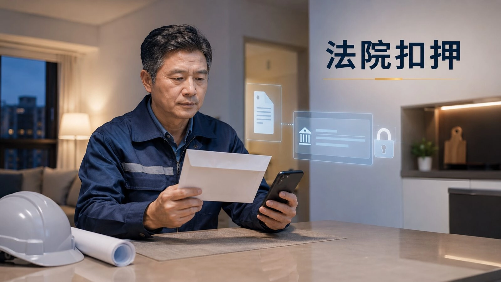 台灣營造業者查看法院銀行帳戶扣押通知